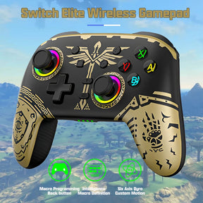 Wireless Gamepad For Pro Switch Elite BT Controller for Nintendo Switch OLED/Lite Joyestick For PC/Steam Deck With 6 Axis