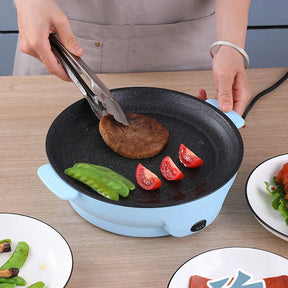 220V Multifunction Electric Frying Pan Skillet Non-Sticky Grill Fry Baking Roast Pan Cooker Barbecue Cooking Kitchen Tool