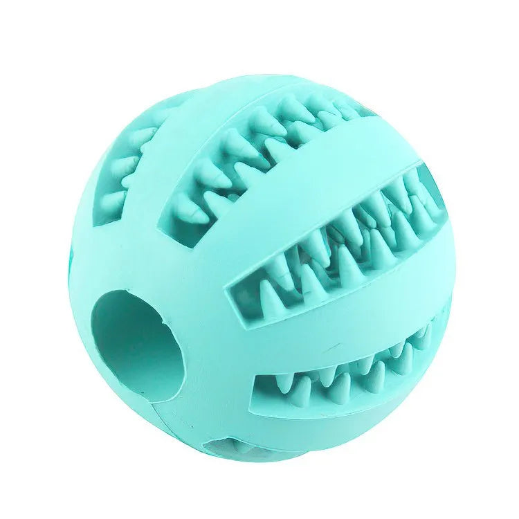 Dog Toy Ball, Nontoxic Bite Resistant Toy Ball for Pet Dogs Puppy Cat, Dog Pet Food Treat Feeder Chew Tooth Cleaning Ball