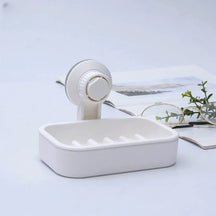 Soap Box Drain Soap Holder Box Bathroom Shower Soap Holder Sponge Storage Tray Creative Sucker Water-free Storage Box