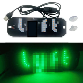 ZN Light Sign for Car with USB Plug 12V Charge, Blue Glowing, 7.4" Car LED Light Sign for Easy Nighttime Passenger Location