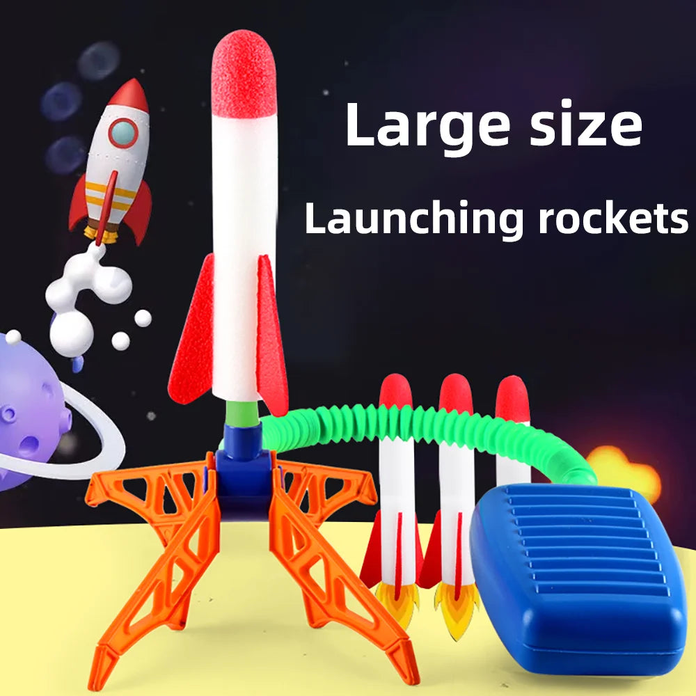 Kids Rocket Launcher Step Pump Power Air Pressed Stomp Outdoor Family Games Skyrocket Birthday Gifts Sports Toys For Children