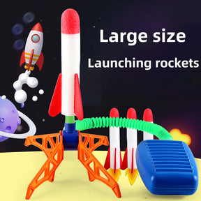 Kids Rocket Launcher Step Pump Power Air Pressed Stomp Outdoor Family Games Skyrocket Birthday Gifts Sports Toys For Children