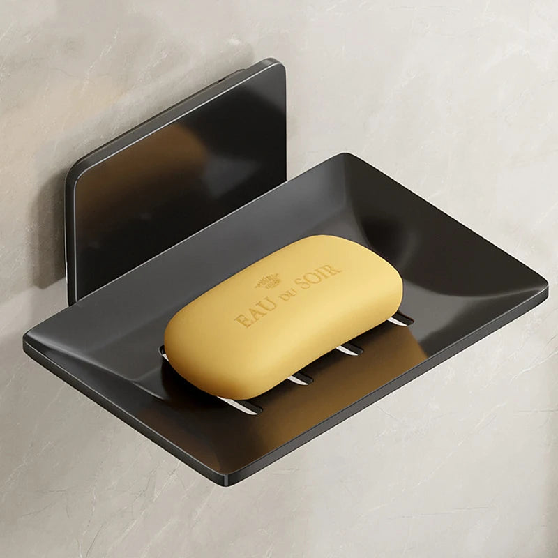 Bathroom Aluminum Alloy Soap Dish Free-Punching Wall Mounted Soap Sponge Holder Organizer Accessories Kitchen Soap Holder