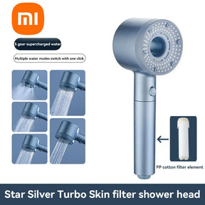 Xiaomi 5 Modes Shower Head High Pressure Showerhead Portable Filter Rainfall Faucet Tap Bathroom Bath Home Bathroom Accessories