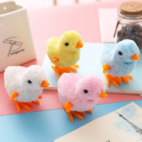 1pcs Cute Wind Up Chick Plush Animals Toy Kids Boy Girl Stuffed Animals Chick Clockwork Walking Toys Children Fun Gifts