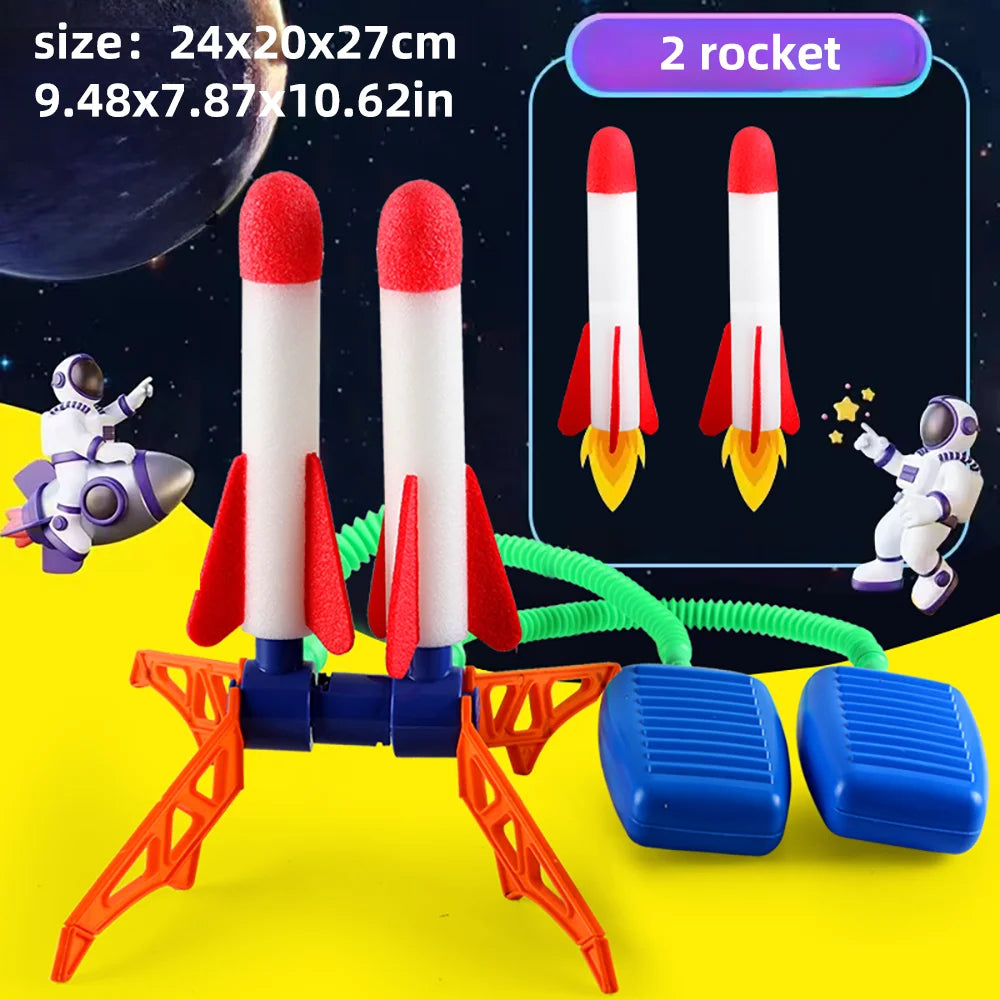 Kids Rocket Launcher Step Pump Power Air Pressed Stomp Outdoor Family Games Skyrocket Birthday Gifts Sports Toys For Children