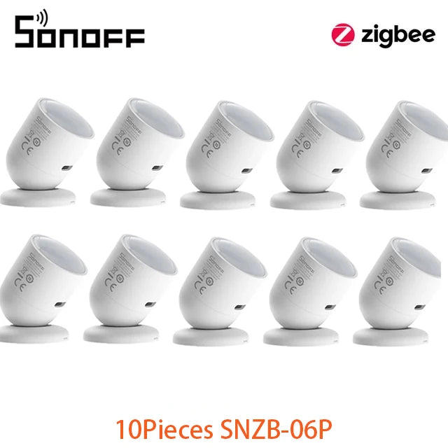 SONOFF SNZB-06P Zigbee Human Presence Sensor Rardar Detector Motion Light Sensing Smart Home Automation for Google Alexa Alice