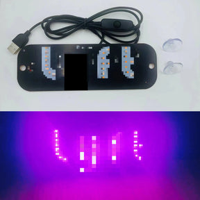 ZN Light Sign for Car with USB Plug 12V Charge, Blue Glowing, 7.4" Car LED Light Sign for Easy Nighttime Passenger Location