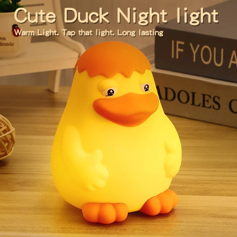 Cute Silicone Capybara Night Light Children's Gift USB Rechargeable Animal Touch Bedside Slepp Lamp