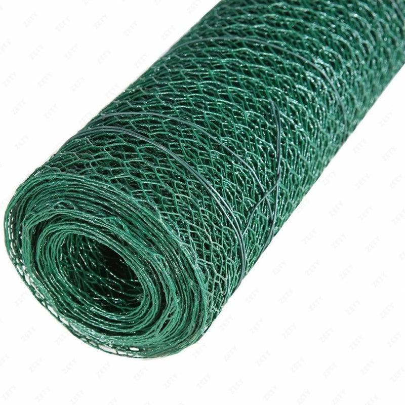 DayPlus PVC Coated Wire Fencing Galvanized Hexagonal Wire Mesh Garden Netting for Home Farm Chicken Poultry Netting Rabbit Duck