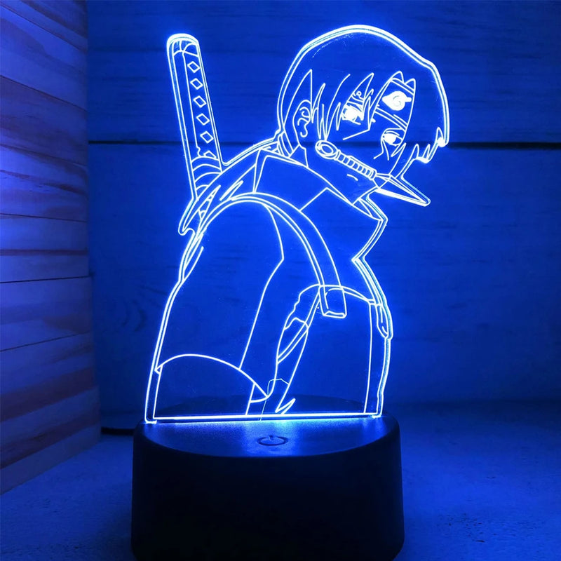 Anime Naruto Naruto Sasuke Namikaze Minato Cartoon 3D Night Light Fashion Bedroom Bedside Lamp Ambient Light Desktop Ornament