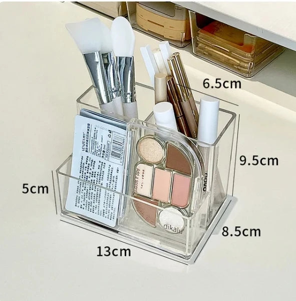 Diamond Cosmetic Storage Box Makeup Brush Holder Organizer Lipstick Eyebrow Pencil Bathroom Storage Display Stand Acrylic