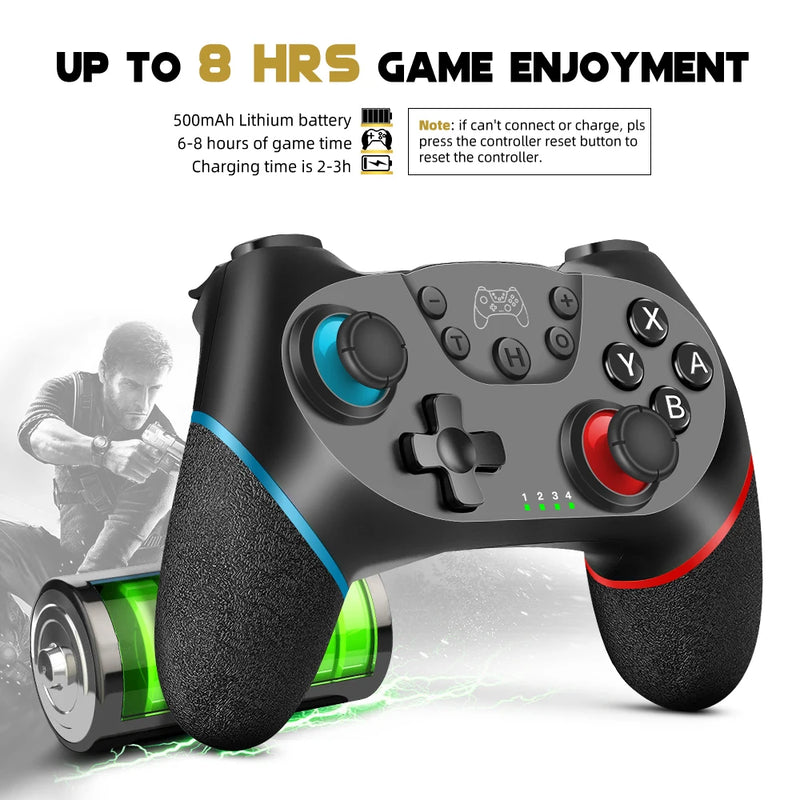 AceGamer Wireless Controller for Switch Gamepad Controle Compatible with PC Joystick with 6-Axis/Turbo/Ergonomic Function