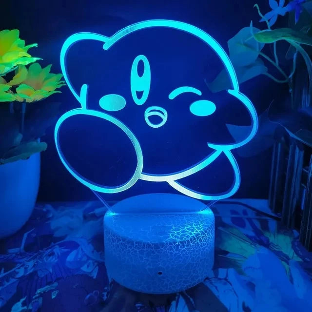 Kirby Light 3D Night Lamp Touch Sensor Atmosphere Lamp Bedroom Bedside Table Lamp Anime Figures Gift for Children Toy