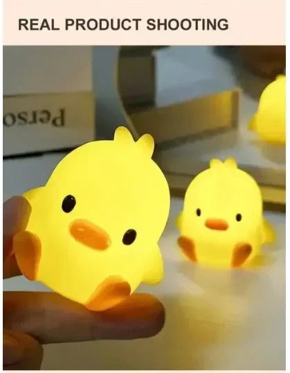 Creative LED Yellow Duck Desktop Desk Lamp with Soft Light and Atmosphere Bedroom Bedhead Night Light Mini Sleep Light