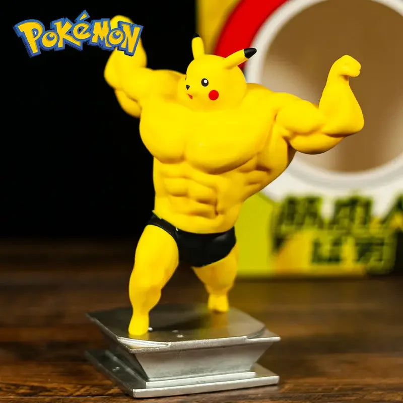 Pokemon PVC Action Figure Mini Model Doll Anime Figures Pikachu Charmande Squirtle Psyduck Cosplay Muscle Man Kids Toy Gift