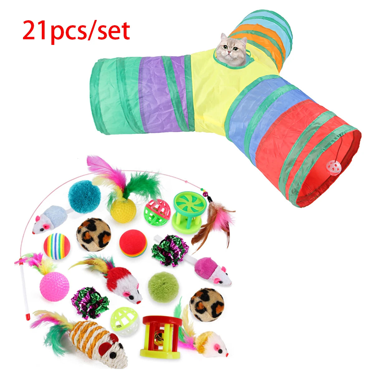 Cat Rattle Paper Tunnel Cat Toys Pet Crinkle Tunnel Cat Tent Tunnel Foldable Cat Toy Small Pet Cat Polyester Cotton