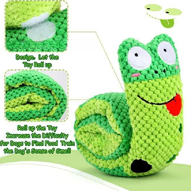 Dog Puzzle Toys Plush Sound Pet Toy Foldable Molar Puppy Nail Frog Sniffing Smell Food Interactive Speaker Stuff Dogs Supplies