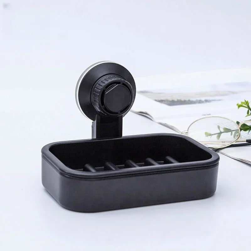 Soap Box Drain Soap Holder Box Bathroom Shower Soap Holder Sponge Storage Tray Creative Sucker Water-free Storage Box