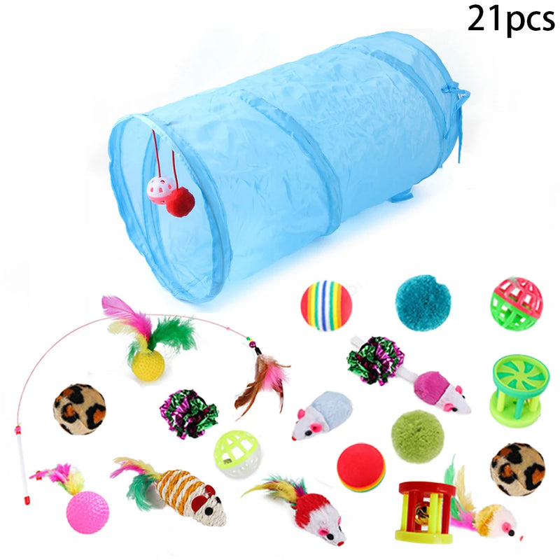 Cat Rattle Paper Tunnel Cat Toys Pet Crinkle Tunnel Cat Tent Tunnel Foldable Cat Toy Small Pet Cat Polyester Cotton