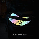 Demon Smiling Face Stickers Body Sticker Scratch Decal Reflective Sticker For Car Auto Headlight Decoration