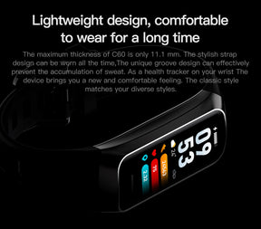 2023 Smart Watch Men Women Smart Bracelet Wristband 1.1 Inch Amoled Heart Rate Waterproof Body Temperature Fitness Tracker Band