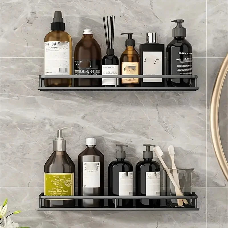 Aluminum Shelf Bathroom Storage Rack Wall Mounted Cosmetic Storage Rack Suitable For Bathroom Item Storage