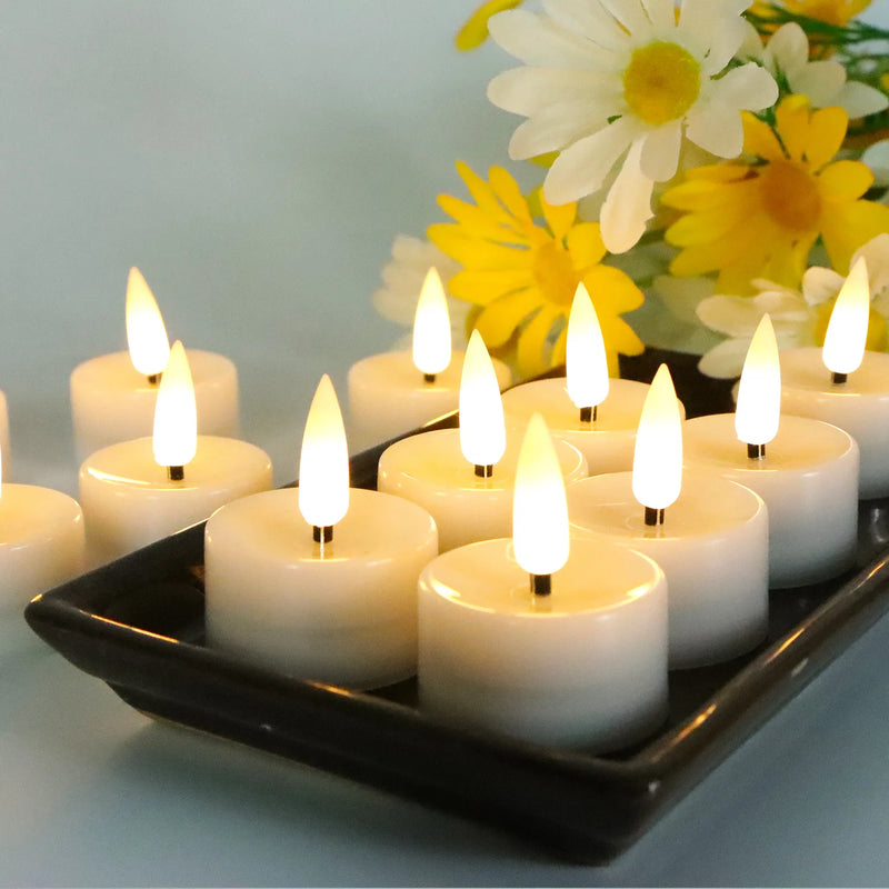 6/12pcs LED Candles Flashing Candles Light Battery Powered Flickering Tea Light Flameless Candles Birthday Wedding Party Decor