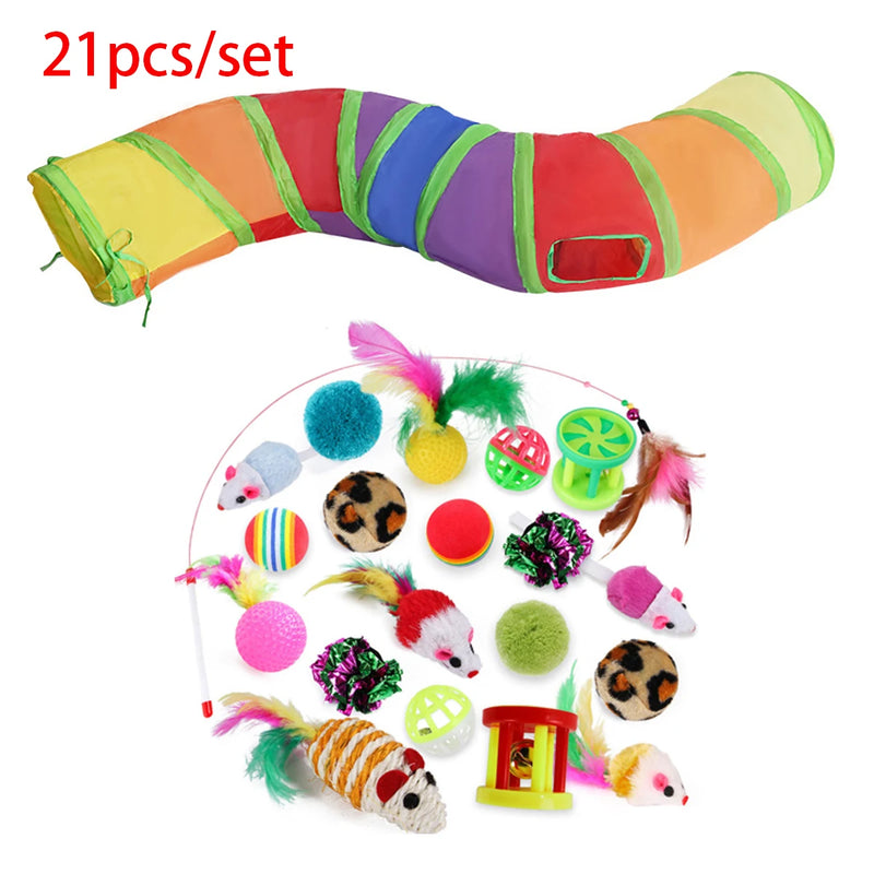 Cat Rattle Paper Tunnel Cat Toys Pet Crinkle Tunnel Cat Tent Tunnel Foldable Cat Toy Small Pet Cat Polyester Cotton