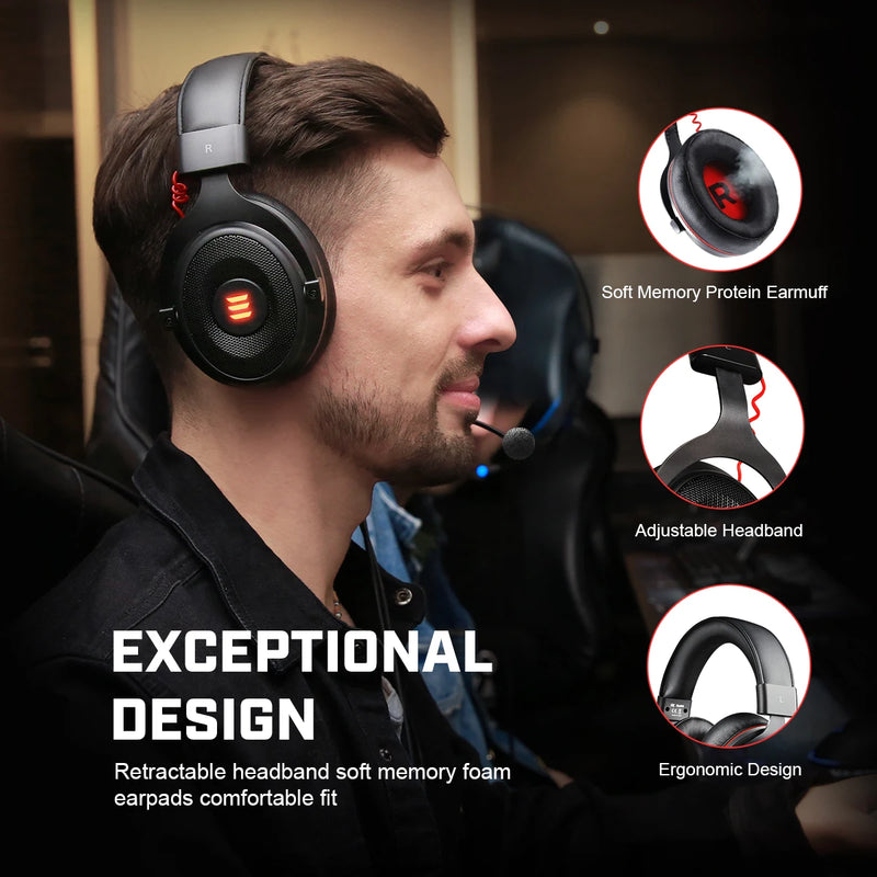 EKSA Gaming Headset Gamer Wired PC USB 3.5mm XBOX/ PS4 Headphone with Microphone 7.1 Surround Sound For Computer Laptop