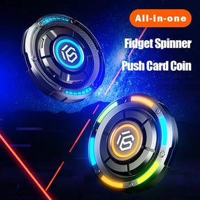 Fidget Spinner Papa Coin Push Card Stress Reliever Toys Metal Fingertip Gyroscope Spinning Top Desk EDC for Adults Kids Gift