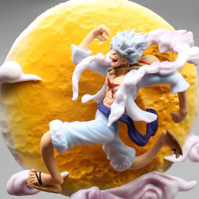 16cm One Piece Anime Figure Moon Fairy Nika Monkey D Luffy Gear 5 With Moon Light Action Figure Gk Statue Model Collection Toys