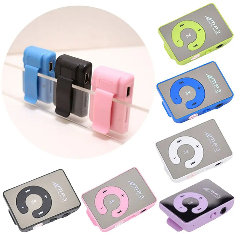 Mirror Surface Mini MP3 Player TF Supported Picnic Party Portable Plastic Music Playing Device Card Reader Audio Equipment