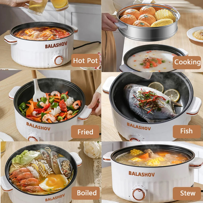 1.5L 3L Portable Electric Rice Cooker Multifunctional Pan Non-stick Cookware for Kitchen and Home Appliance 110V 220V EU/US Plug