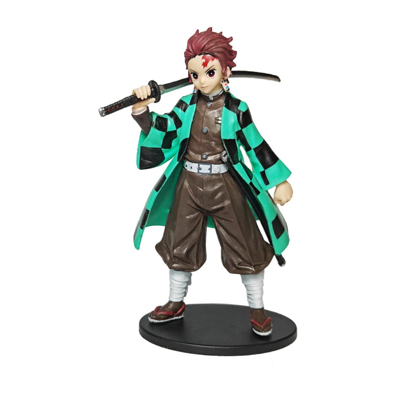 Anime Kamado Tanjirou Nezuko Demon Slayer Figure Action Figures PVC Model Toys Zenitsu Figurine Inosuke Kimetsu No Yaiba Figura