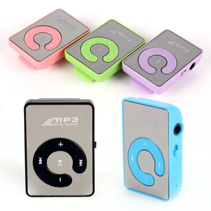 Mirror Surface Mini MP3 Player TF Supported Picnic Party Portable Plastic Music Playing Device Card Reader Audio Equipment