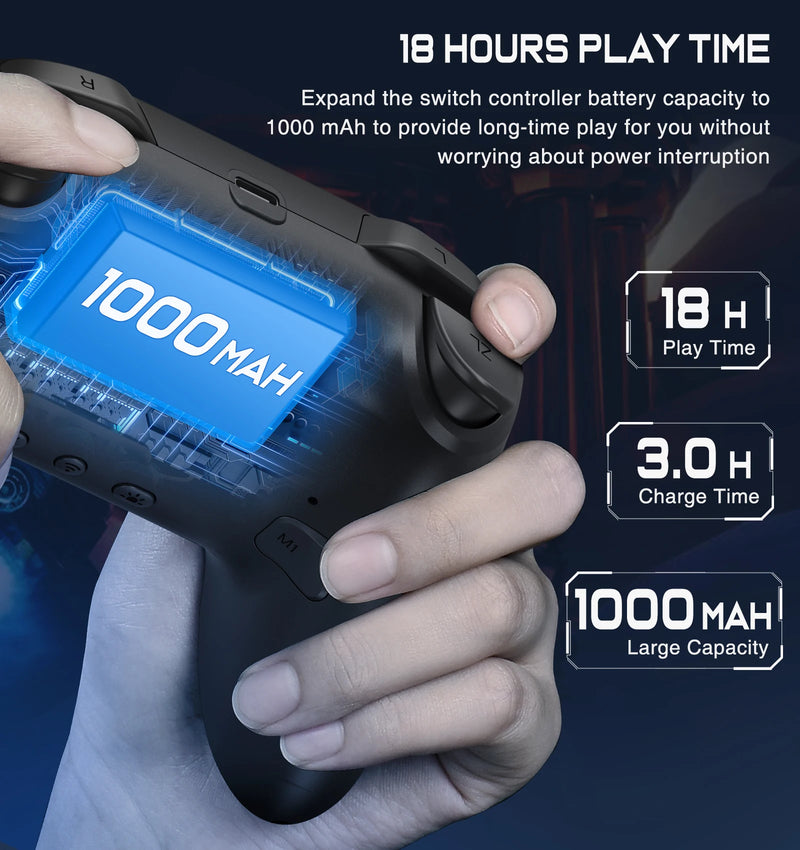 BEBONCOOL Wireless Bluetooth Controller For Nintendo Switch OLED/Lite/Android/ios Wired/Wireless Connection Pro Gamepad For PC