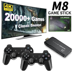 Video Game Console Built-in 20000 Games Wireless Controller TV Game Stick 4K HD Retro Mini Handheld Game Player