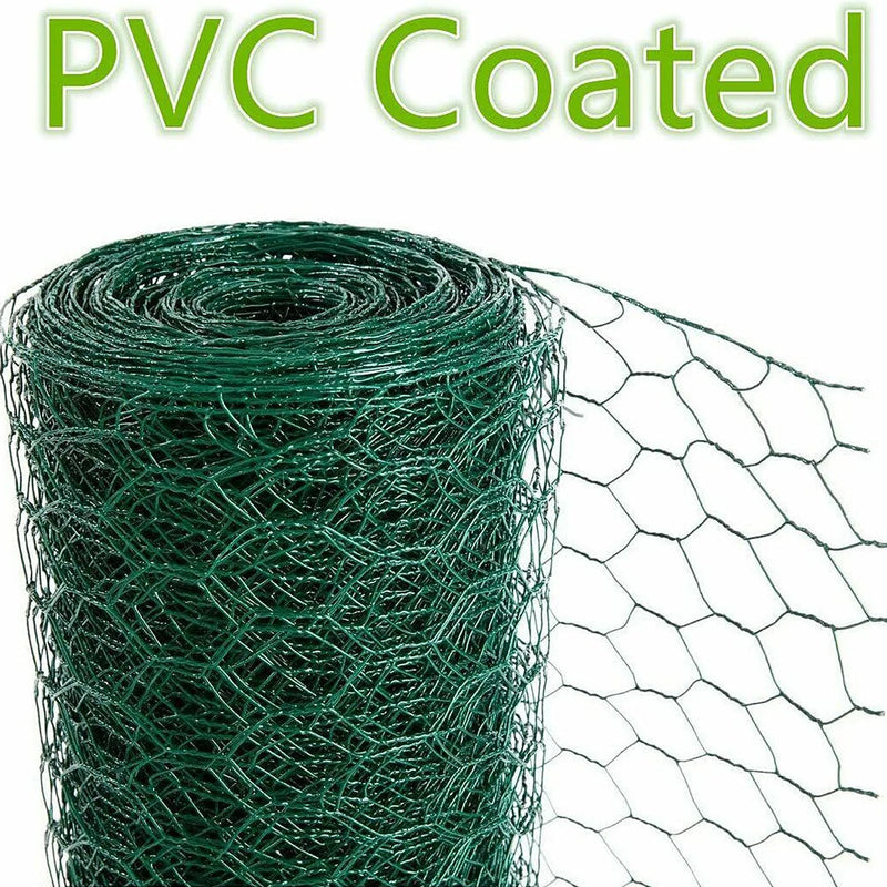 DayPlus PVC Coated Wire Fencing Galvanized Hexagonal Wire Mesh Garden Netting for Home Farm Chicken Poultry Netting Rabbit Duck