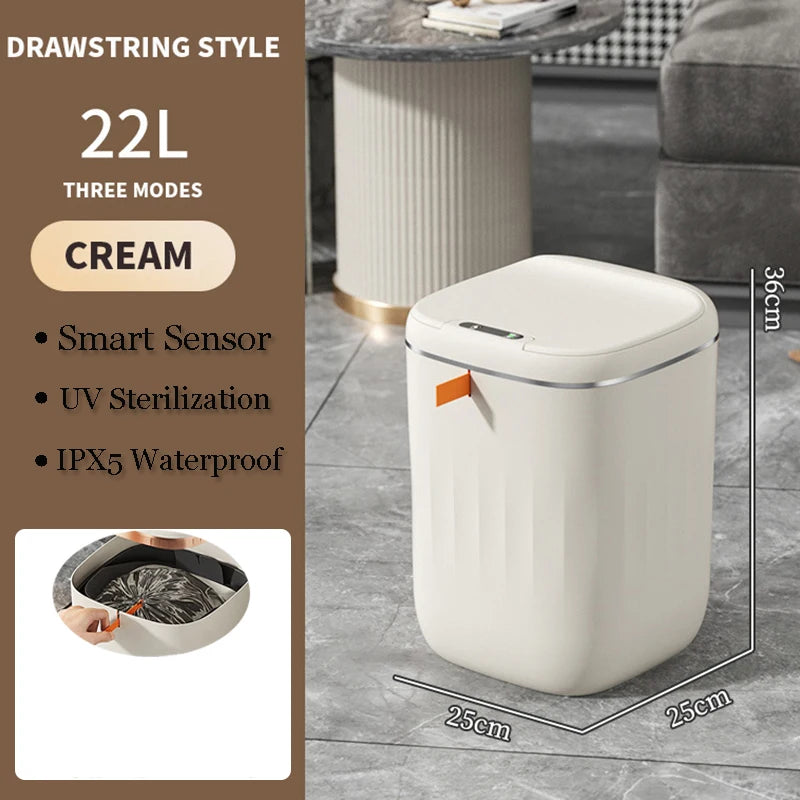 24L Smart Sensor Trash Can Bathroom Electronic Garbage Bucket Automatic Intelligent Sensor Dustbin For kitchen Toilet Wastebaske