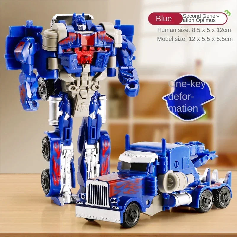 One Step Deformation Robot Transformation Car Toy Action Figure Model Kid Puzzle Toy Anime Robot Model Deformation Car