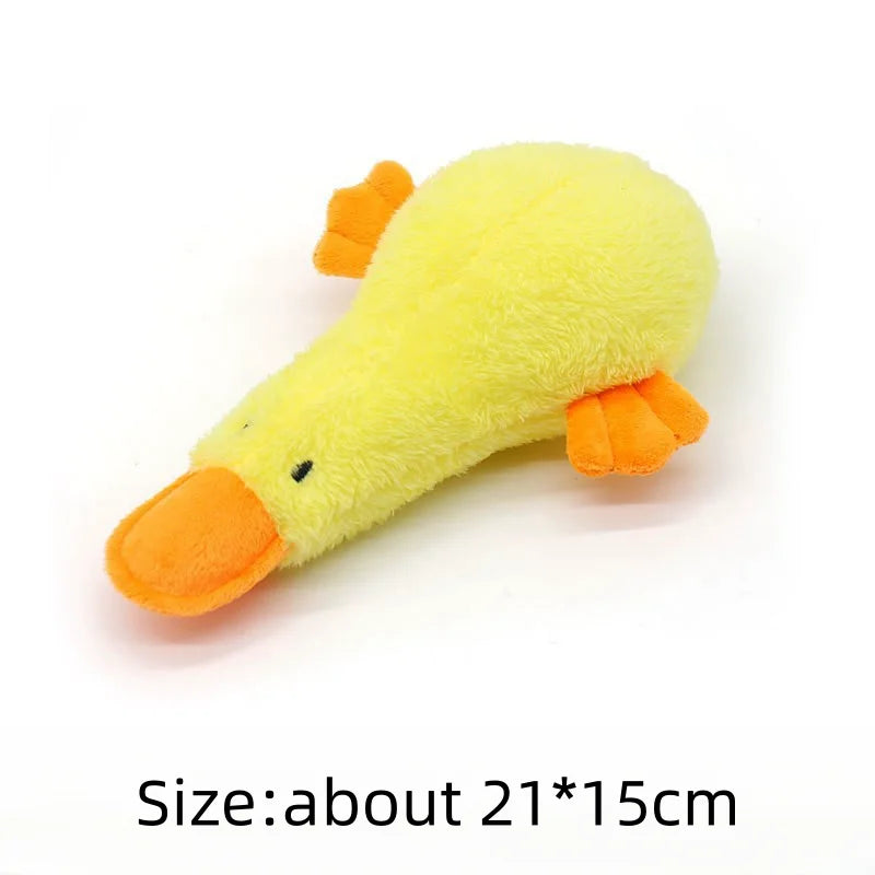 Dog Plush Sound Toy Yellow Duck Pet Interactive Training Stuffed Toys Cute No Fill Chewing Pet Supplies For Cat