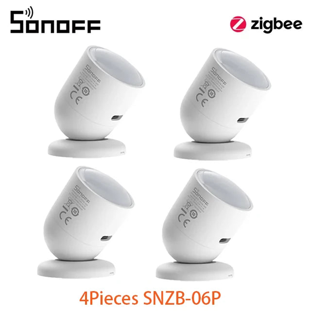 SONOFF SNZB-06P Zigbee Human Presence Sensor Rardar Detector Motion Light Sensing Smart Home Automation for Google Alexa Alice