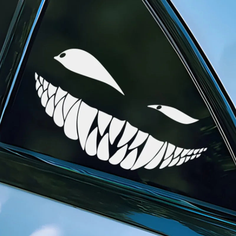 Demon Smiling Face Stickers Body Sticker Scratch Decal Reflective Sticker For Car Auto Headlight Decoration