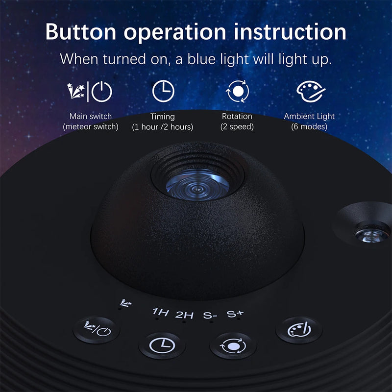 1 pc 13 in 1 Star Projector Night Light Galaxy Projector Bedroom Planetarium Projector  with Timer and Rotation Function