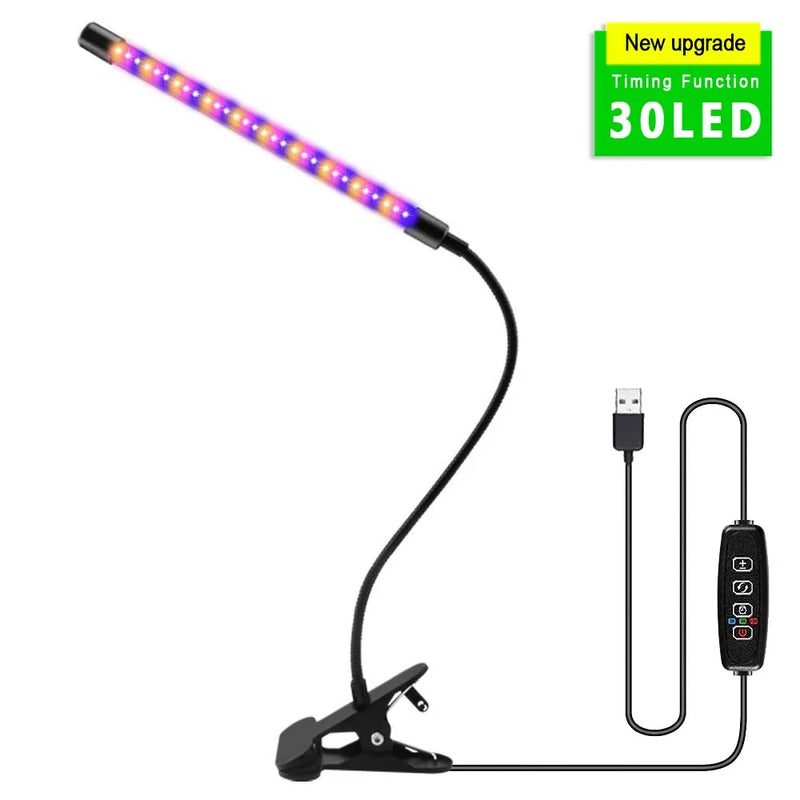 30-150 LED USB Grow Light Phytolamp for Plants with Control Full Spectrum Fitolamp Lights Home Flower Seedling Clip Phyto Lamp