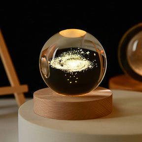 USB LED night light, Galaxy Crystal Ball lamp, 3D planet moon lamp, home decoration