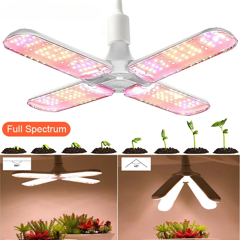 Full Spectrum SMD2835 Bulb Grow Light E27 Foldable Phyto Lamp for Indoor Plants Bloom Flowering Grow lamp Garden