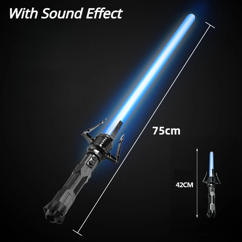 Telescopic Sword 75cm RGB Light Saber 2 In 1 7-Color/1 Color Lightsaber for 3+ Kids Laser Sword Toy Party Glow Swords Coser Toy